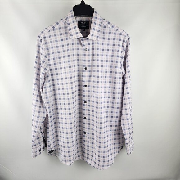 WRK Shirt Mens 17 Multi Geometric 4 Way Stretch L/S Button Up - Picture 1 of 8